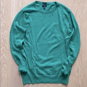 J.Crew Cotton Cashmere Crewneck Sweater - Green